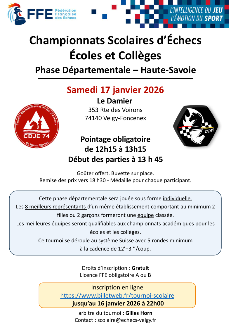 Championnat Scolaire | 2025-2026